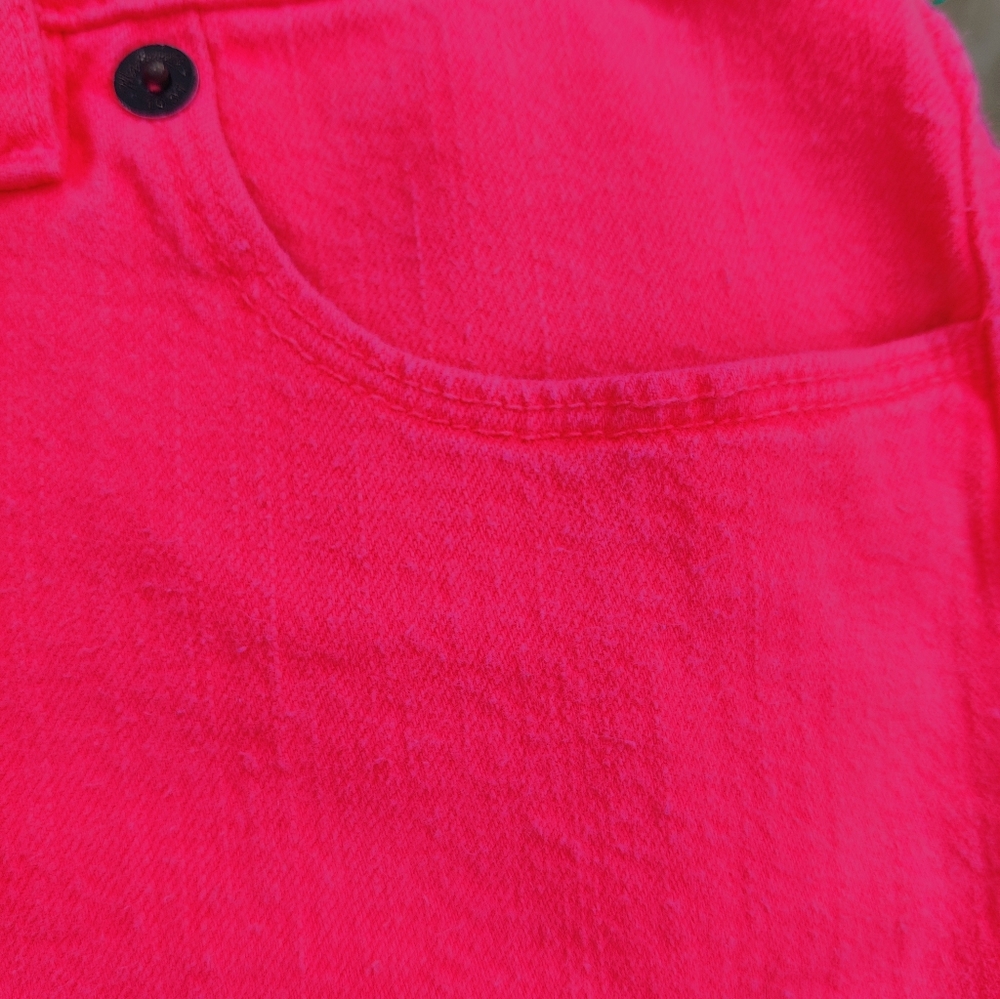 Madewell fuchsia fringed jean shorts - Picture 7 of 8